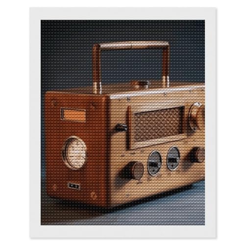 Kit peinture diamant 5D art mural rétro pour décorer le salon avec style 40x50 cm