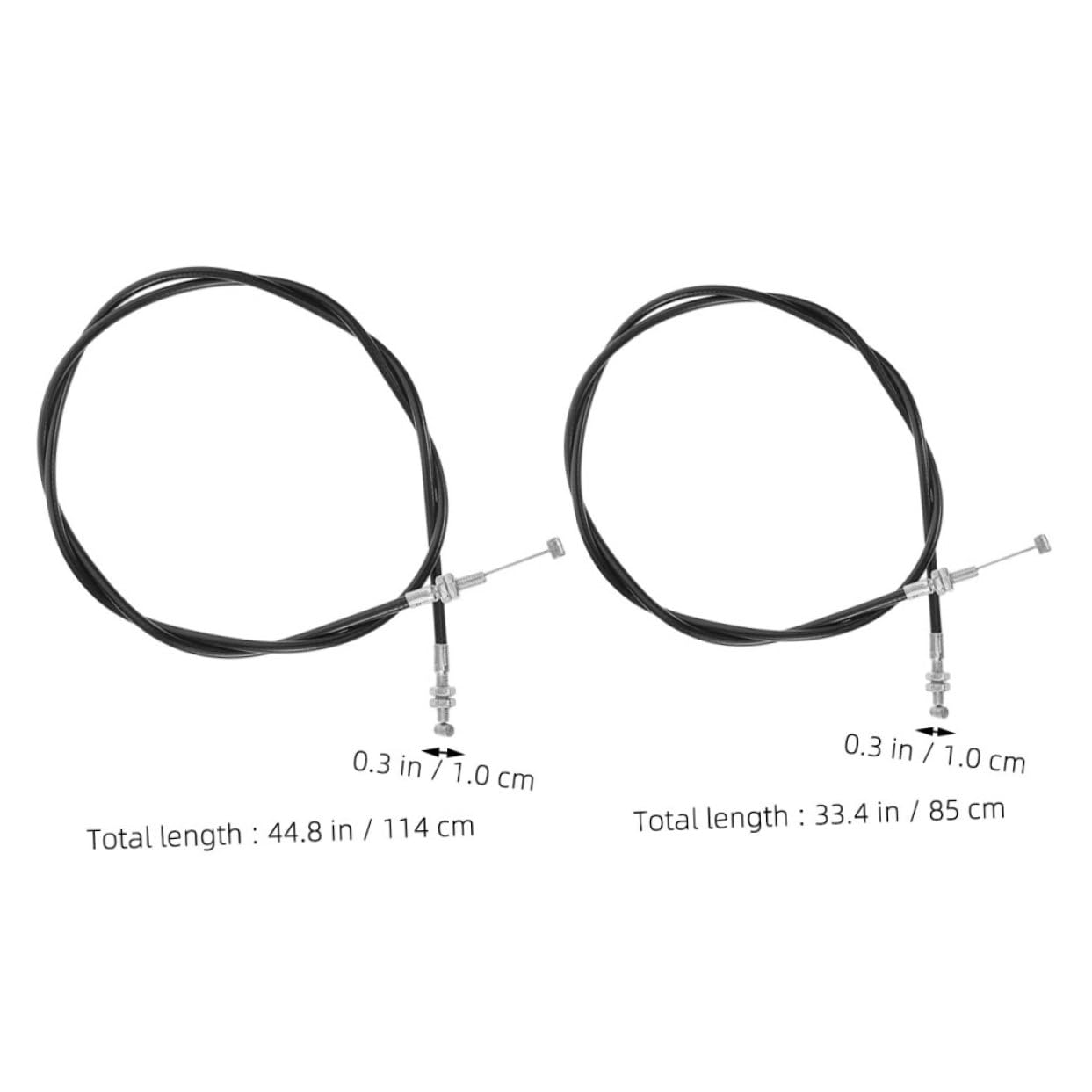 Ciieeo 2pcs Recliner Cable Replacement: Salon Chairs Base Pull Cord - Heavy-Duty Hydraulic Base Pull Wire - 85cm & 114cm Fit for Barber and Styling Chairs