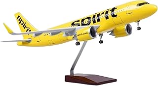 1/80 for A320 NEO Spirit Airlines Model Plane 47CM Collector's Showcase Gift Enthusiasts Hobby Playgame Kit(Without Light)