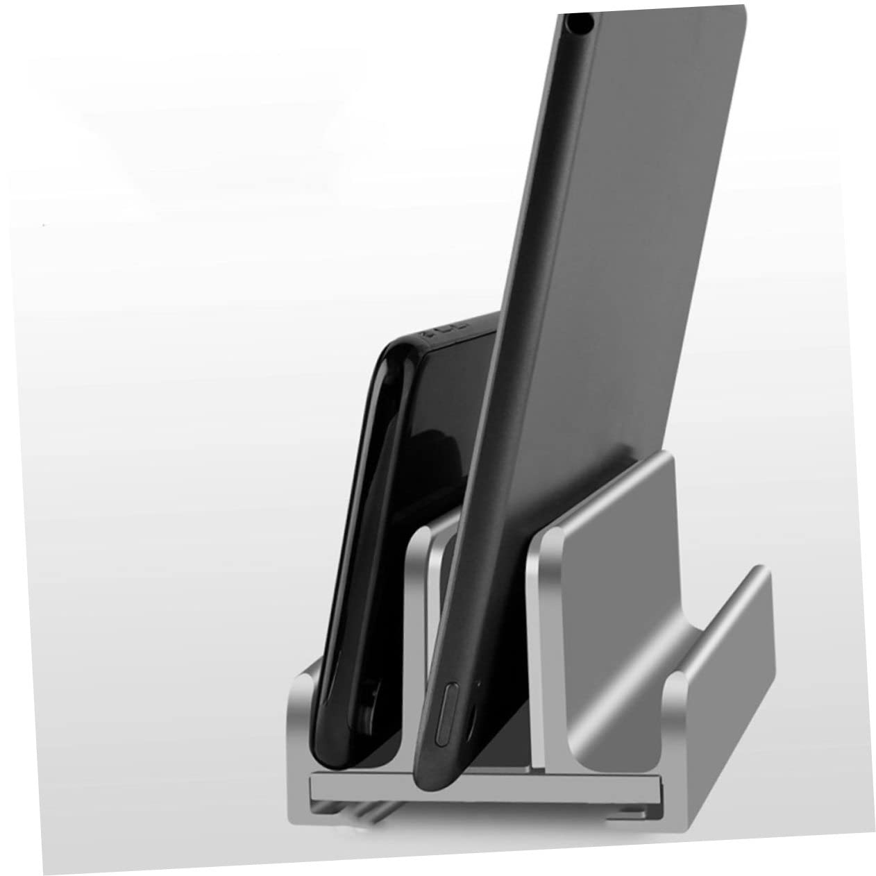 Angoily 2 Piezas Estante De Almacenamiento para Portátiles Organizador De Laptop Aluminio Estante De La Computadora Portátil Soporte para Laptop De Oficina Extensor Grey Gel De Sílice