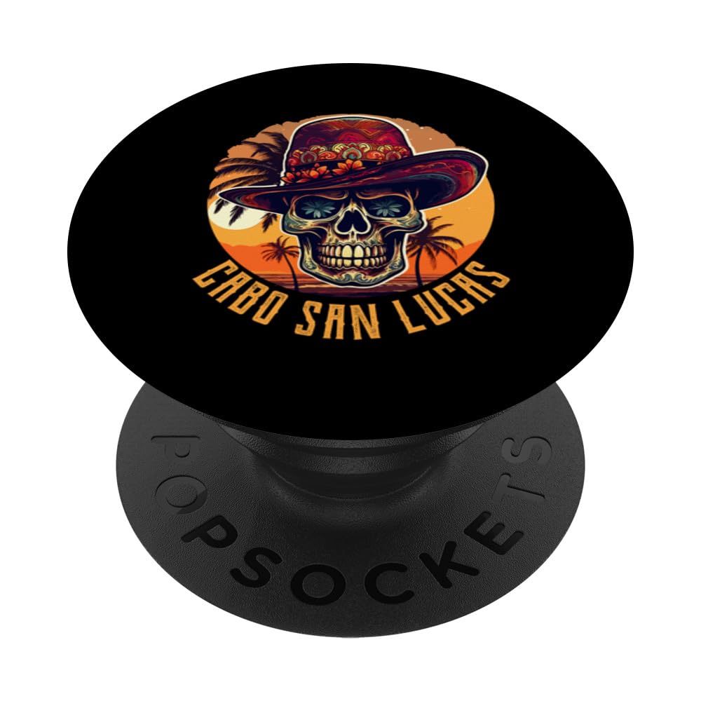 Cabo San Lucas Sugar Skull Cabo Souvenirs California PopSockets Swappable  PopGrip