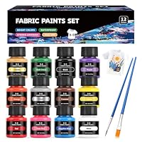 SHOPPGO Fabric Paints Permanent for Clothes