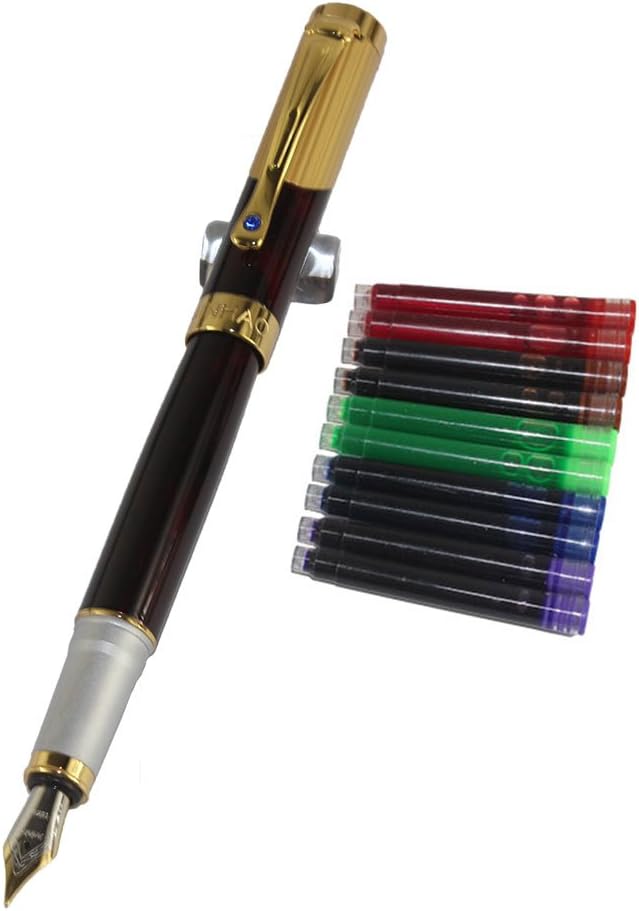 Gullor 9009 Normal nib Fountain Pen with Original pen pouch and 5