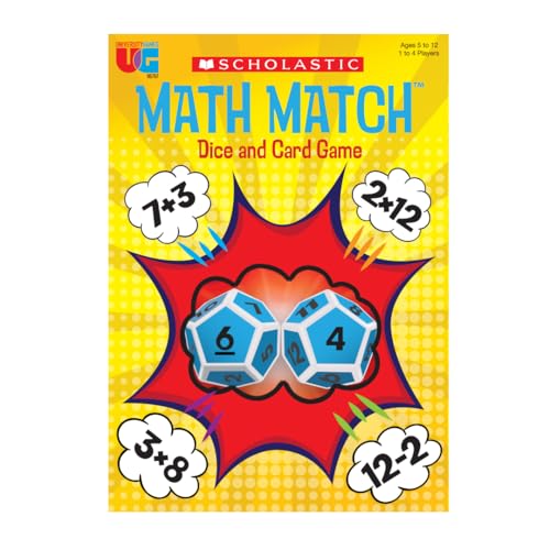 Image of Scholastic Math Match Travel Dice Game, Math Learning Ages 5+
