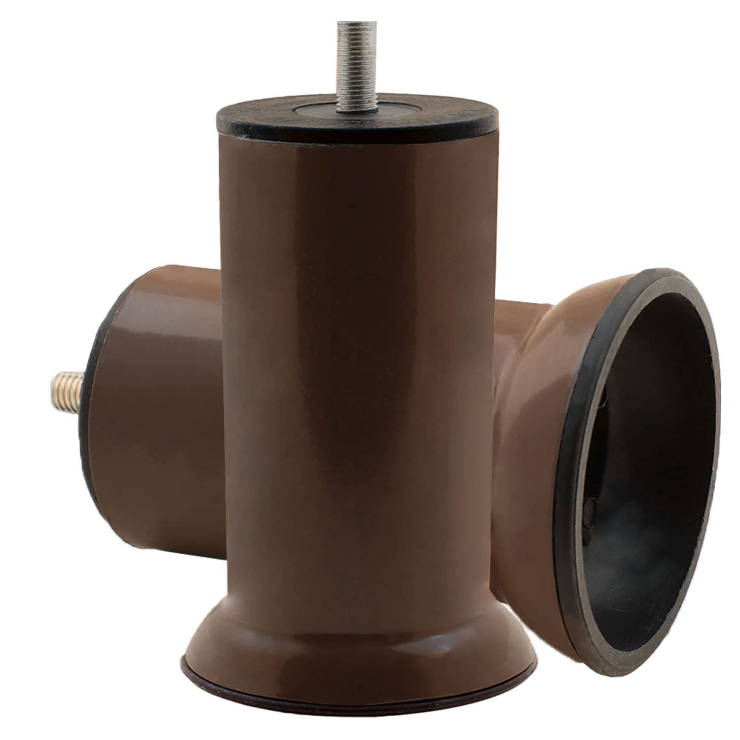 Mobilya Metal Kanepe Baza Koltuk Destek Ayağı M8 Civata Kahverengi Metal Ayak 10 Cm (4 ADET)