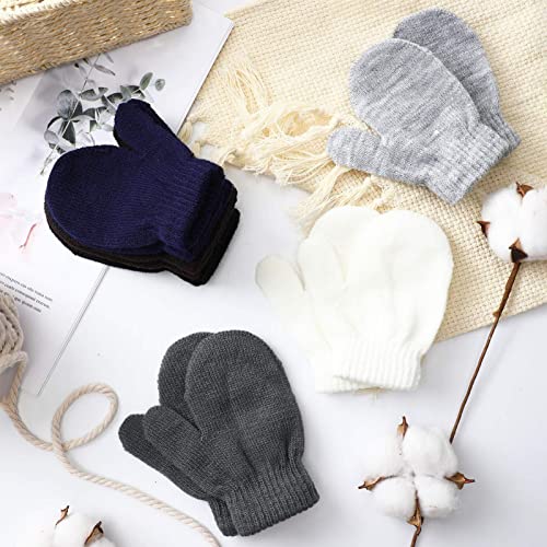 Toddler Magic Stretch Mittens Winter Unisex Baby Knitted Gloves Mittens for Baby Girls Boys Yellow2