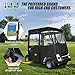 10L0L Golf Cart Deluxe Driving Enclosure 2 Passenger Fits EZGO TXT RXV Golf Buggies, 600D Waterproof Portable Drivable Storage Cover Enclosure, Black/Transparent, Black/Transparent, 59