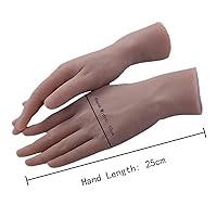 Vista 2 de 2 herramientas de manicura para manos de práctica suave, de silicona flexible, para manos protésicas, los dedos se pueden doblar, reutilizables