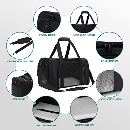 Zbrivier Pet Carrier Airline Approved,Dog Carriers for Small Dogs Puppies Medium Cats of 15 lbs, Soft Cat Carrier with… - Image 4