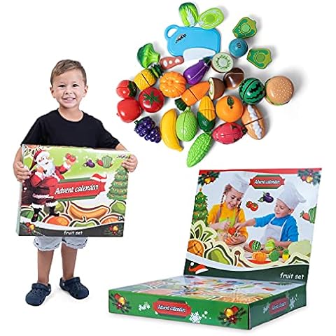 JoyKip Kids Advent Calendar, Fruit Cutting Christmas Countdown Gift Toy 2022 for Boys & Girls Ages 3+ Cover