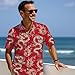 Mens Dragon Shirt Button Down Beach Casual Bowling Shirts (US, Alpha, X-Large, XX-Large, Regular, Regular, Color 3)