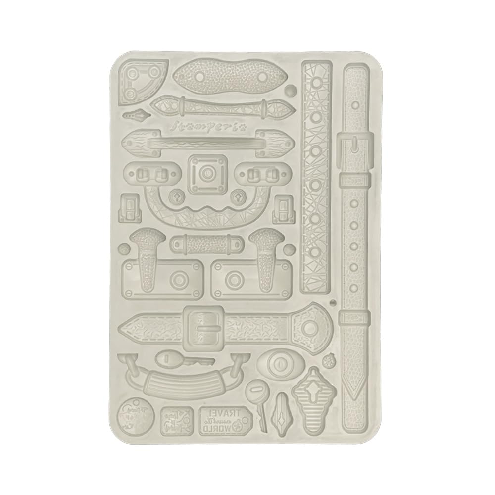 Stamperia KACMA548 Silicone Mould A5, Grey, 14.8 x 21 x 1.1 cm