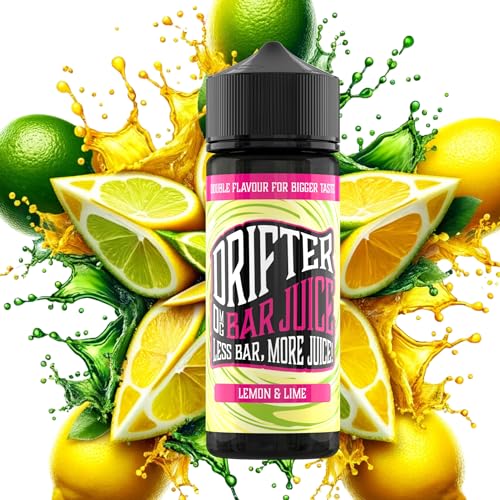 Drifter Bar Juice 5000 Vape Liquid 50VG 50PG Vape Juice with Nic salt Blend | With No Nicotine (Lemon Lime)