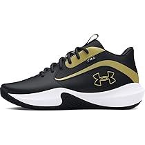 Under Armour Unisex UA Lockdown 7 Basketball Schuhe, Black Black Metallic Gold, 39 EU