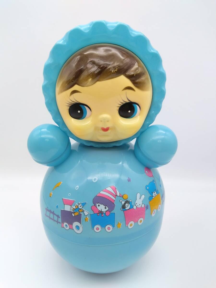 Amazon | レア おきあがりこぼし セルロイド ブルー ファンシー 知育