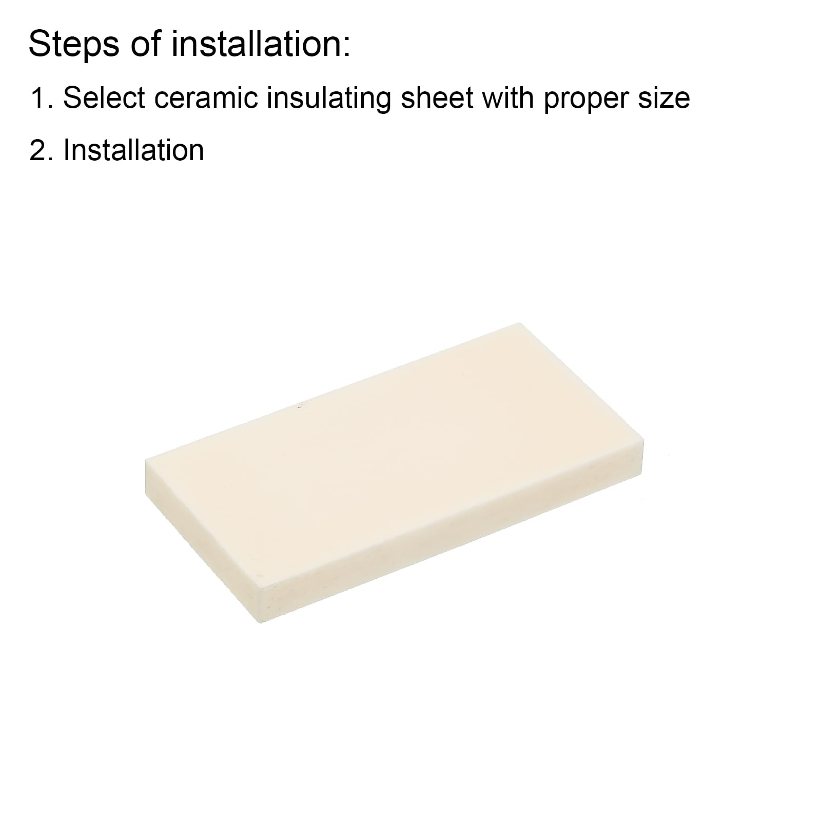 PATIKIL Allumina Ceramica Lastra Raffreddamento Imbottitura Isolante 2pz Alta Durezza per MOS Transistor 50x25x5mm