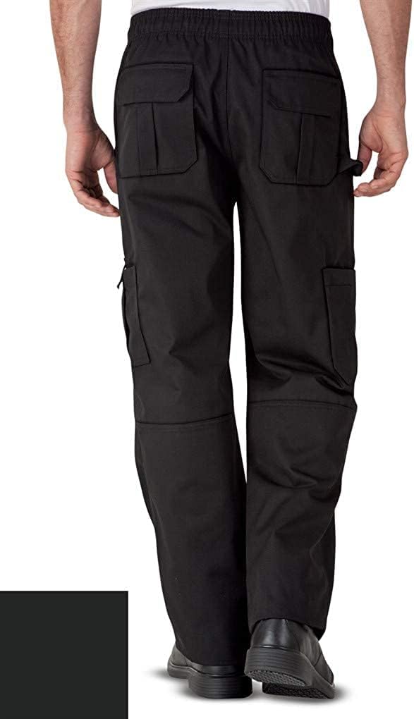 Unisex Baggy Style Men Women Chef Cook Pants Trouser with Draw String for Food Service, Bakers and Culinary Professional