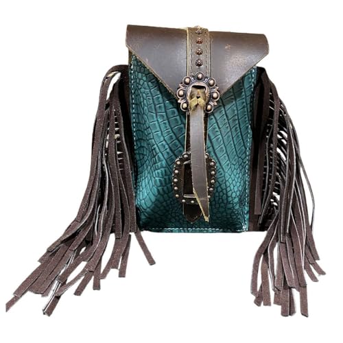 Showman Turquoise Alligator Rear Cinch Saddle Bag