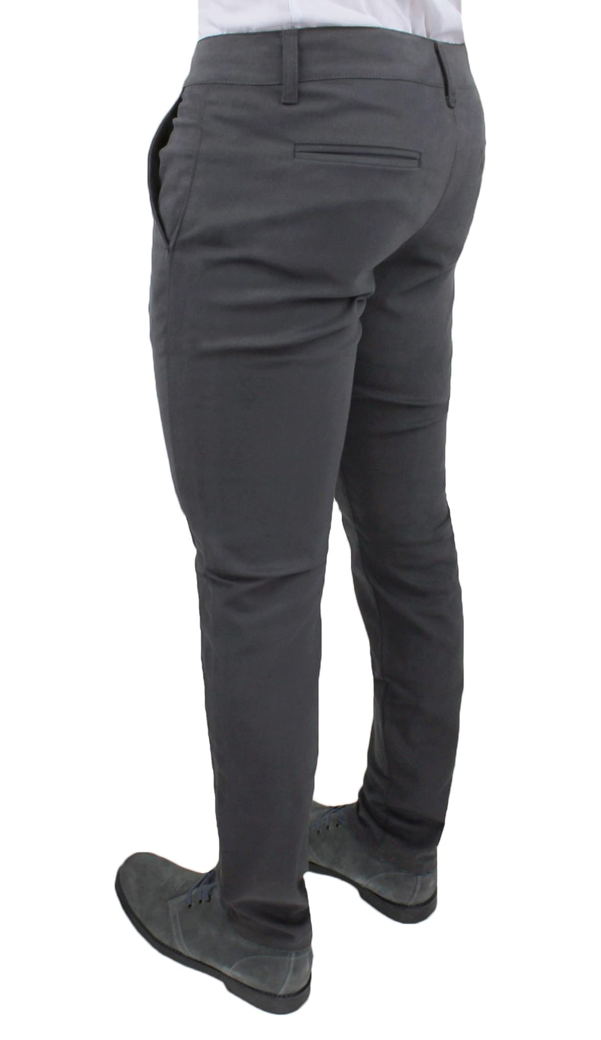 Evoga Pantaloni Uomo Slim Fit Invernali Alta Sartoria Chino's Eleganti Casual