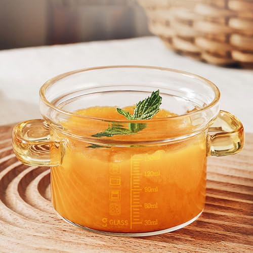 Cocotte en verre avec couvercle pot à ragoût de cuisine 150ml pour cuisson de lait