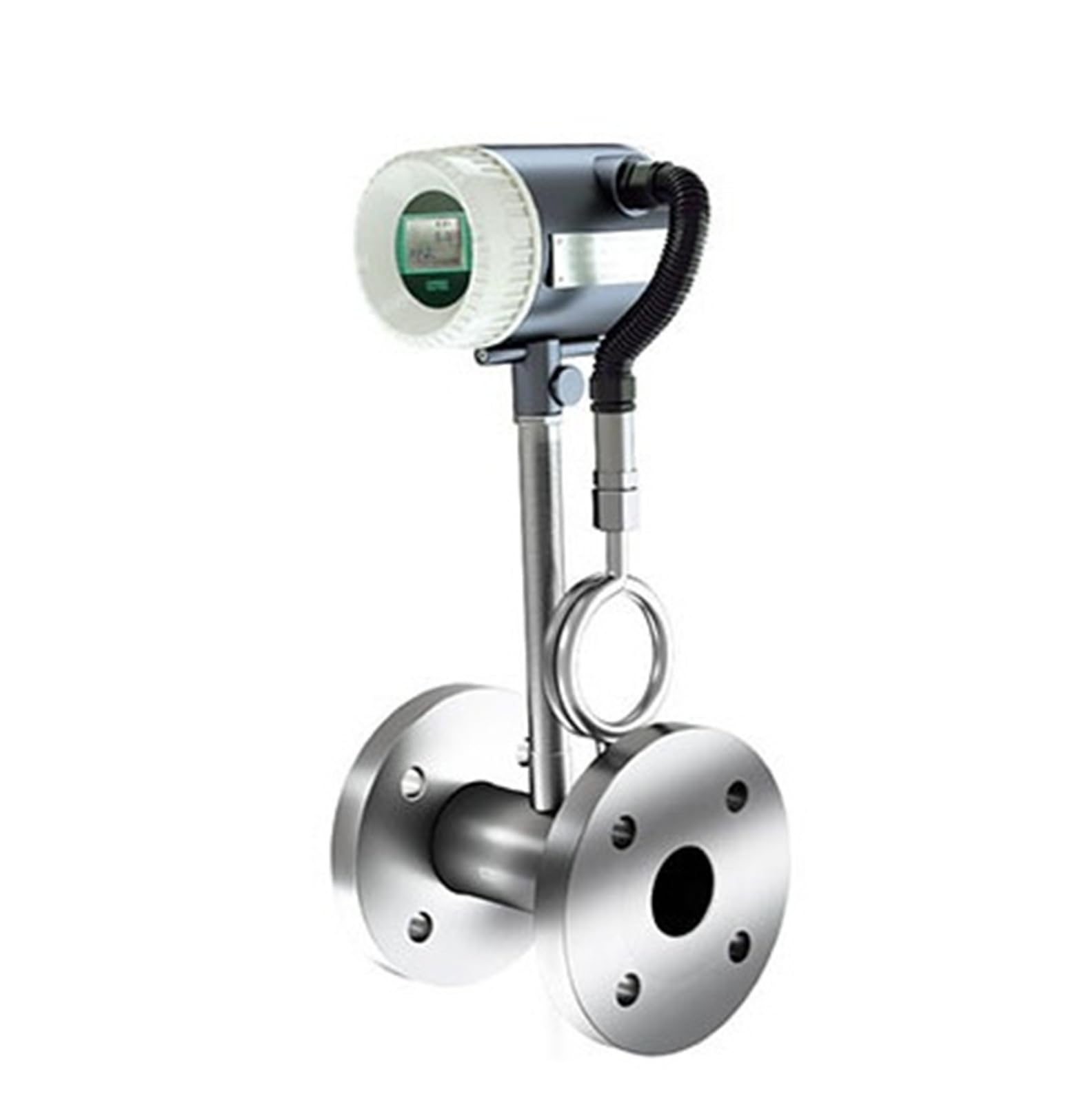 Caudalímetro electromagnético con pantalla LCD, sensor transmisor de 4-20 mA for vapor, gas, aire comprimido, gasolina y agua. Garantizar la estabilidad(4-20mA output,DN25 LCD)