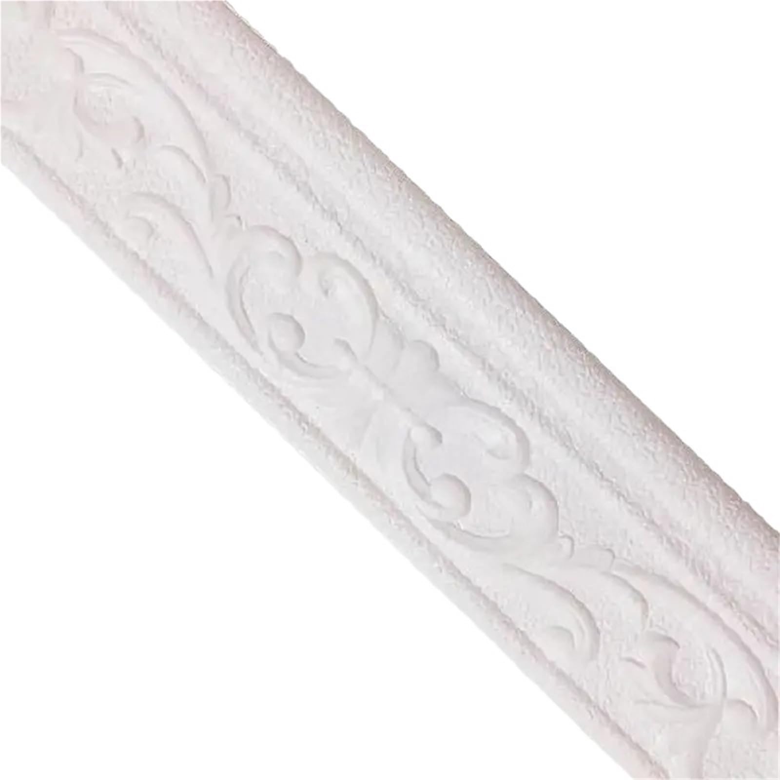 XCTDSVAH Wallpaper Border Self Adhesive Strip Waterproof Trim Line Wallpaper Skirting Home Decor TV Background Sticker(White)