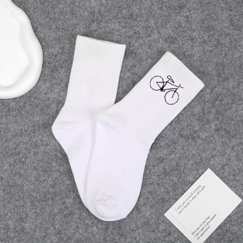 HUKUMA Rennrad Socken,35-46 Fahrradsocken Herren,Fahrrad Geschenk für Herren Damen,Rennrad Zubehör,Fahrradfahrer Tennissocken Accessoires,Lustiges Geschenk für Geburtstag Männer und Frauen