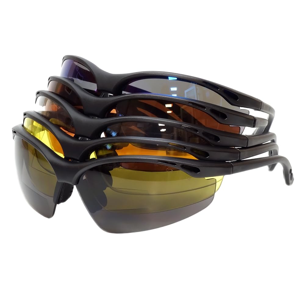 Calabria BiFocal Schutzbrille UV-Schutz | 91348 | schwarzer Rahmen / getönte Gläser | Unisex | bruchsicher | Seitenschild