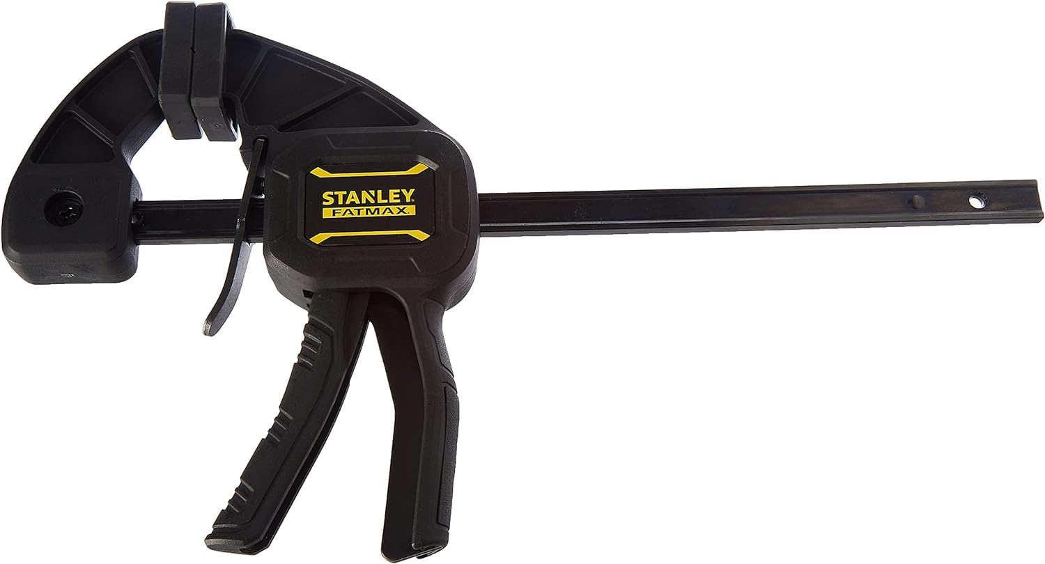 Stanley 1-83-069 etau d'Établi Sur Rotule - Ecartement 75 mm 25 kg & Fmht0-83232 Serre-Joint M 150 Gamme FatMax - Travaux De Précision - Patin De Protection Amovibles - Rainure En V
