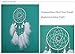 Meticci LED Dream Catcher, LED Dream Catchers, Dream Catcher, Dream Catchers Handmade Traditional Feather Hanging Home Wall Decoration Décor Ornament American Style (White)