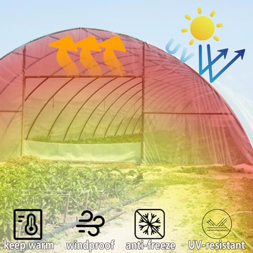 Poyee NM-0202-6S Greenhouse Plastic Sheeting 6.5X10Ft Clear Greenhouse Covering Plastic Heavy Duty Waterproof Greenhouse Film thumb #4