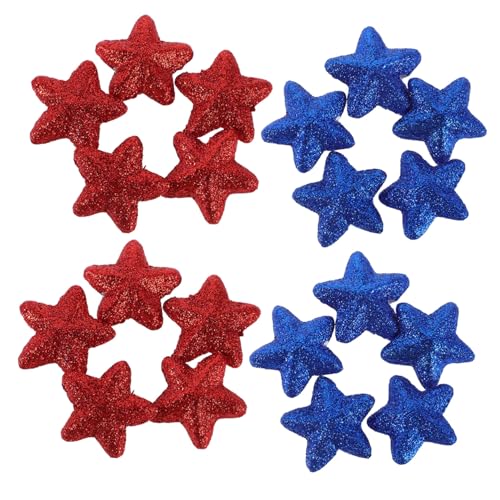 Angoily 40piezas Confeti De Mesa Brillos Forma De Estrellas Para Decoración De Fiestas Del Día Independencia Para Eventos y Tiendas