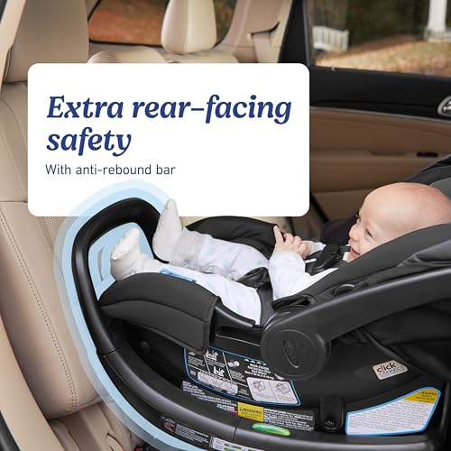 Graco SnugRide SnugFit LX Infant Car Seat, Baby Car Seat with Anti-Rebound Bar for Extra Safety, SnugLock Easy Install Carseat, 1-Hand Adjustable Handle, No-Rethread Harness, Baby Essentials, Pierce - image 3