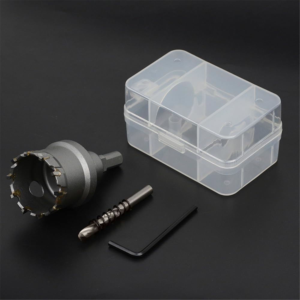 Sierra de corona TCT Sierra de corona de carburo de 12-200 mm Cortador de acero de tungsteno para acero inoxidable, metal, hierro, madera Kit de corte de metal, 100 mm