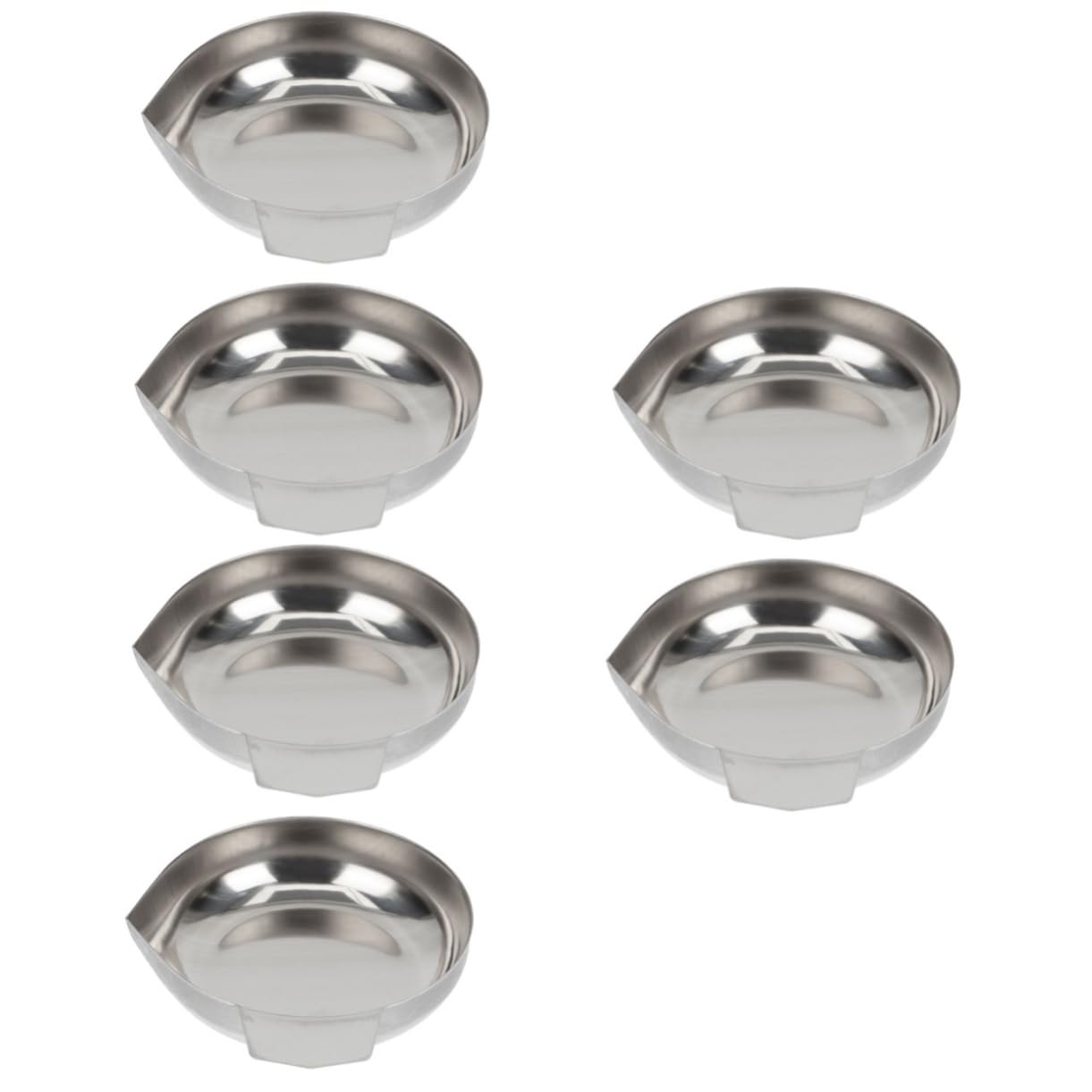 VILLFUL 6 Pcs Stainless Steel Weighing Pan Balance Jewelry Scale Scales Tray Weighting Tool Carat Scale Pan Digital Grain Scale Electronic Scale Tray Laboratory Weigh Parts Mini De Silver