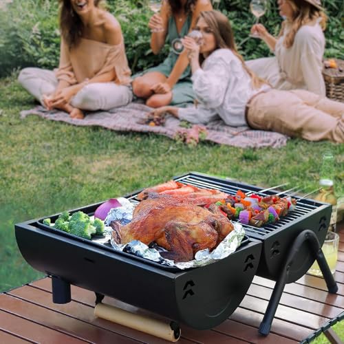 Parrilla de barbacoa de doble cara triangular con diseño plegable ultra compacto 3