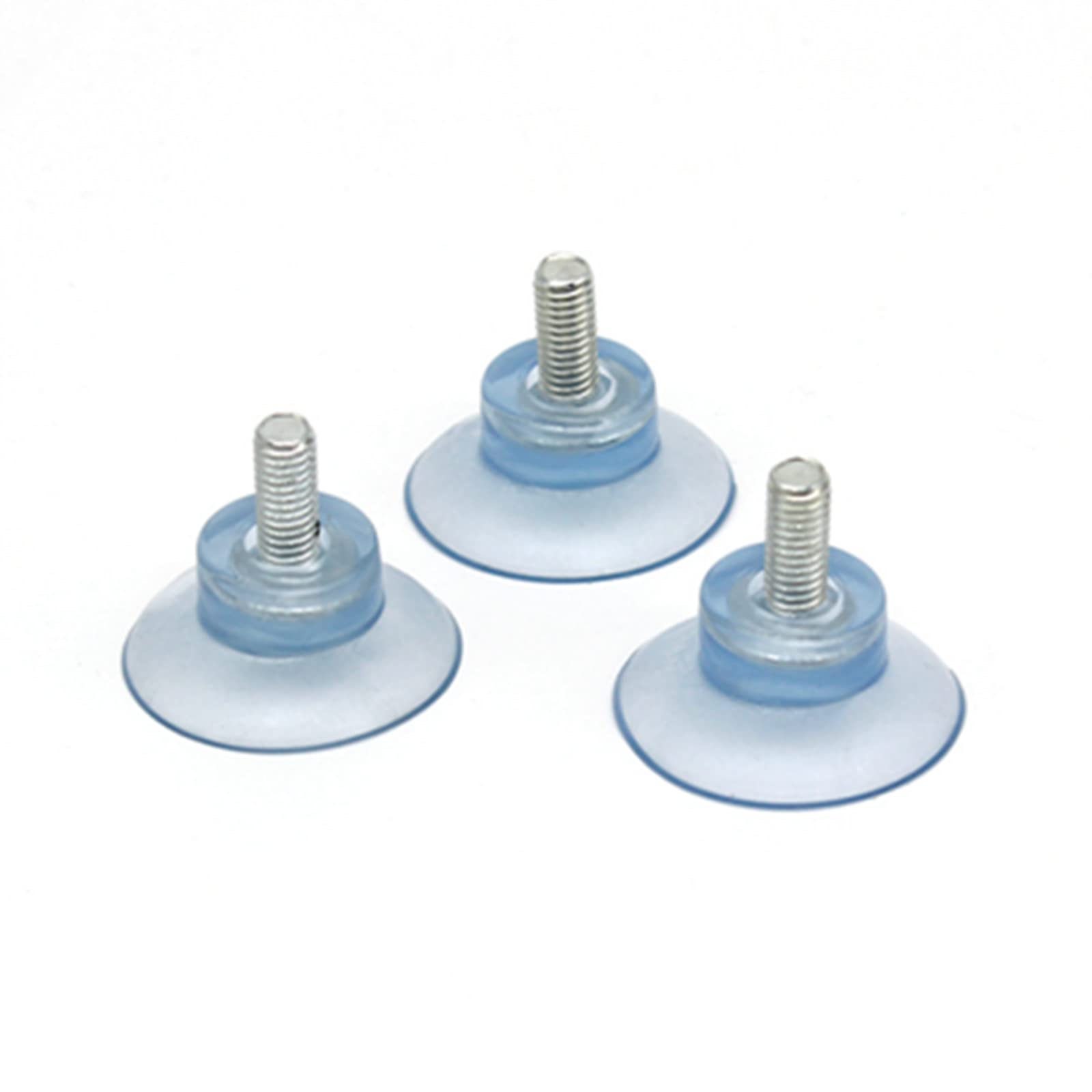 10 Ventose Con Vite M6x13 Mm E Base In Gomma Diametro 35 Mm Per Fissaggio Piani In Vetro, Senza Forare