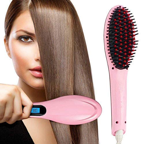 Hair Straightener Brush for Women & Men, Electric Hot Hair Straightening Comb with LCD Digital Display, Fast Heating Anti-Scald Ceramic Hair Straightener Brush, Portable Hair Styling Brush for Smooth & Silky Hair-image-45