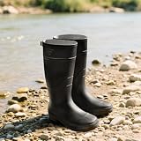 Bruno Marc Gummistiefel Herren Halbhoch Arbeitsschuhe Wasserdicht Regenstiefel für Gartenarbeit Hundespaziergänge Auto Waschen,Size 41,Alles Schwarz,BMEMRB2503