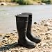 Bruno Marc Gummistiefel Herren Halbhoch Arbeitsschuhe Wasserdicht Regenstiefel für Gartenarbeit Hundespaziergänge Auto Waschen,Size 41,Alles Schwarz,BMEMRB2503