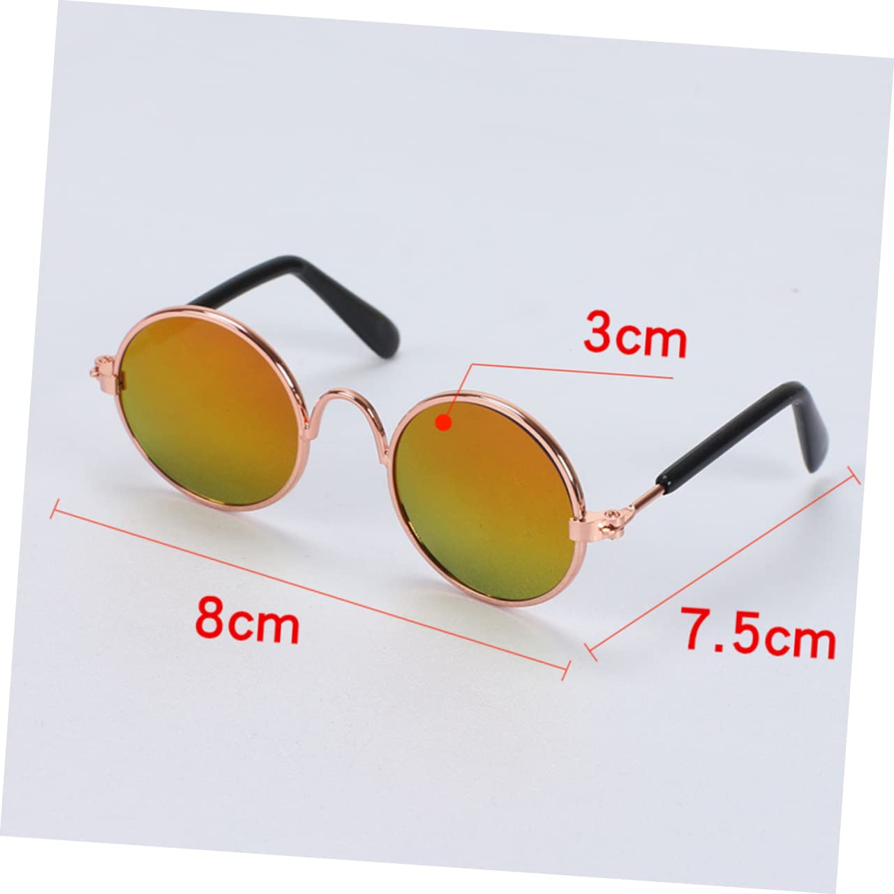 FONDOTIN Pet Sunglasses Cat Glasses for Cats Only Creative Eyewear Lightweight and Durable for Pet's Long-Term Wear