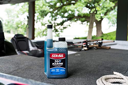 Image of STA-BIL 32 oz. (Pack of 6) (22240-6PK) 360 Marine Ethanol Treatment Stabilizer-Prevents Corrosion-Helps Clean Fuel System For Improved In-Season Performance-Treats Up To 320 Gallons, 32 fl. oz. 6 Pack | Fuel system and injector cleaner for boats, watercraft that removes water, helps protect against corrosion and ethanol damage