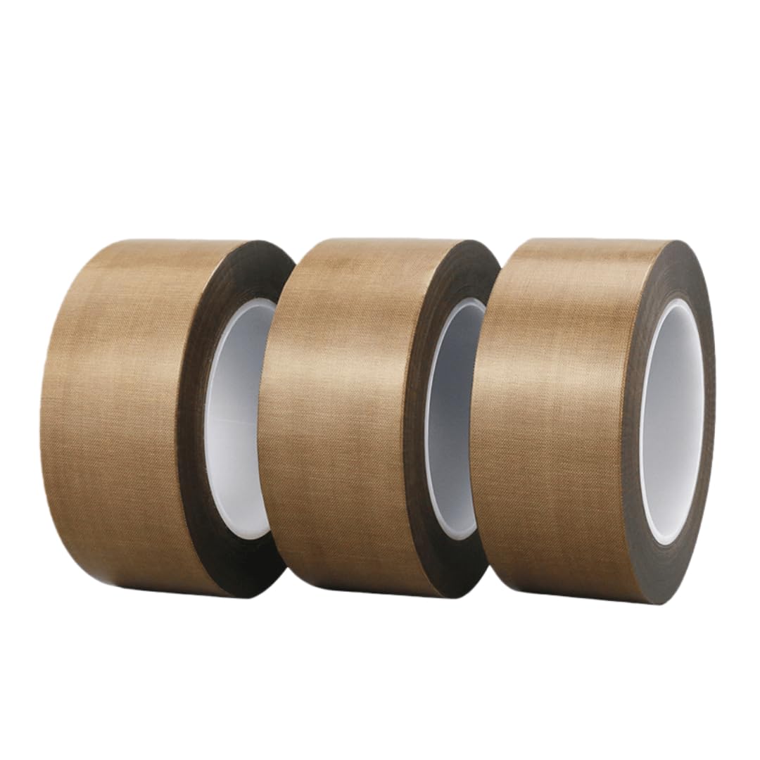 MUZIT Cinta de teflón, grifo fibra vidrio recubierto PTFE, cinta for máquinas sellado Aplicaciones eléctricas -80 ℃ a +260 Tamaños 8-200 mm x 50 m(18mmx50m)