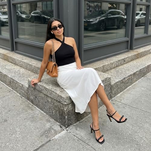Image of Modatope Womens Sandals Open Toe Strappy Sandals Ankle Strap High Heel Sandals for Women