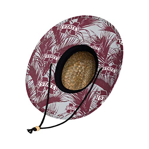 Image of FOCO Men's NCAA College Team Logo Floral Straw Sun Hat