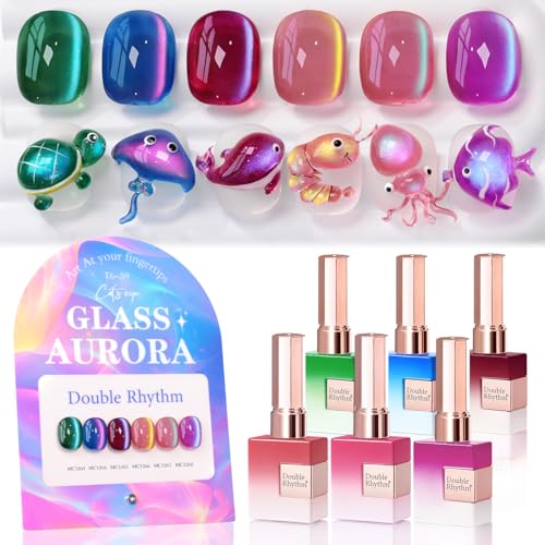 Double Rhythm Cat Eye Gel Nail Polish Set of 6