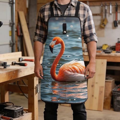 Delantal de trabajo Flamingo con bolsillos y ajuste rápido miniatura 5