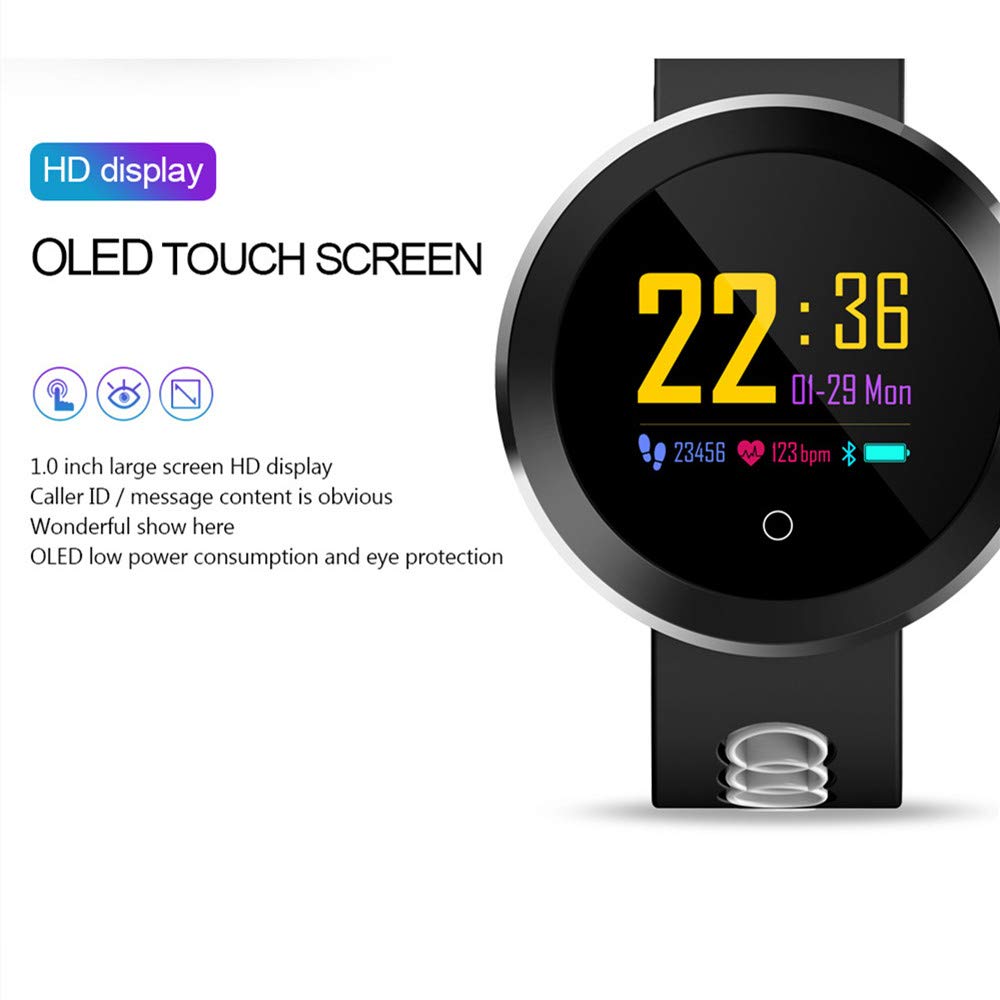 LINGKY Pulsera Activa Reloj Inteligente con Monitorización del Ritmo Cardíaco Y Presión Arterial Reloj Deportivo GPS Impermeable IP68 Monitorización del Ritmo Cardíaco Gimnasio Reloj Podómetro