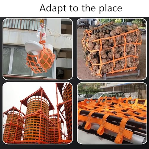 Schwerlast-Frachtnetz zum Heben und Heben - Reißfeste Seilkonstruktion für sicheren Materialtransport auf Baustellen und Lagerhallen