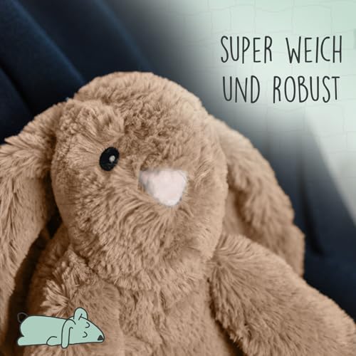 Cozy Dog Bunny Dog Kuscheltier - Kuschelhund mit Herzschlag - reduziert Trennungsangst - speziell für Welpen - Braun